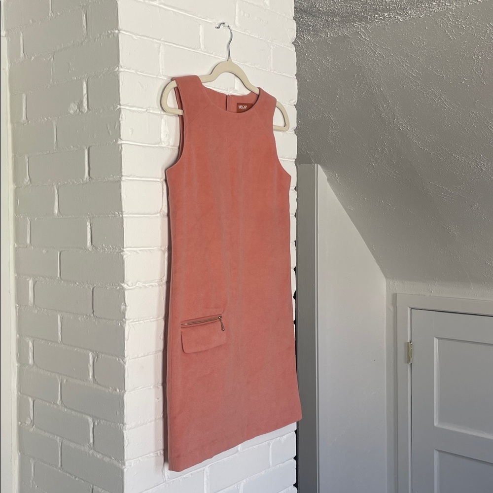MOD Coral/Salmon Pink Sleeveless Mini Dress – Viscap Size Medium